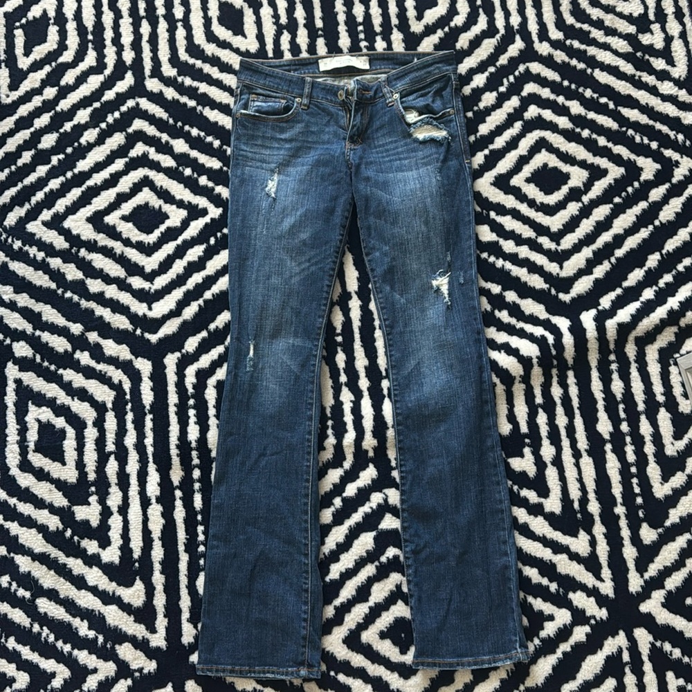 Abercrombie & Fitch distressed boot cut jeans